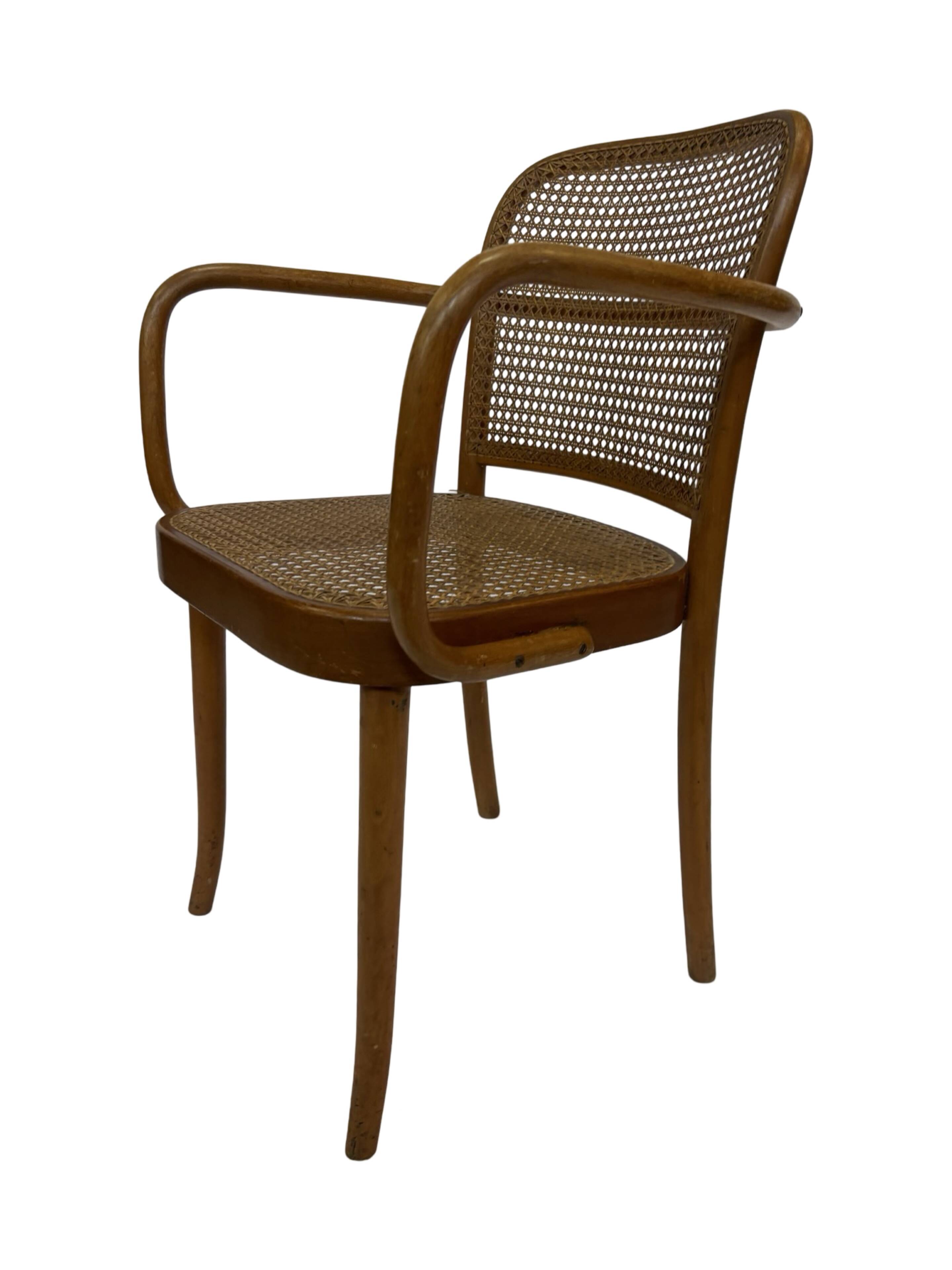 Chaise vintage modèle 811 / Chaise Prague de Josef Hoffmann pour Ligna 1950
