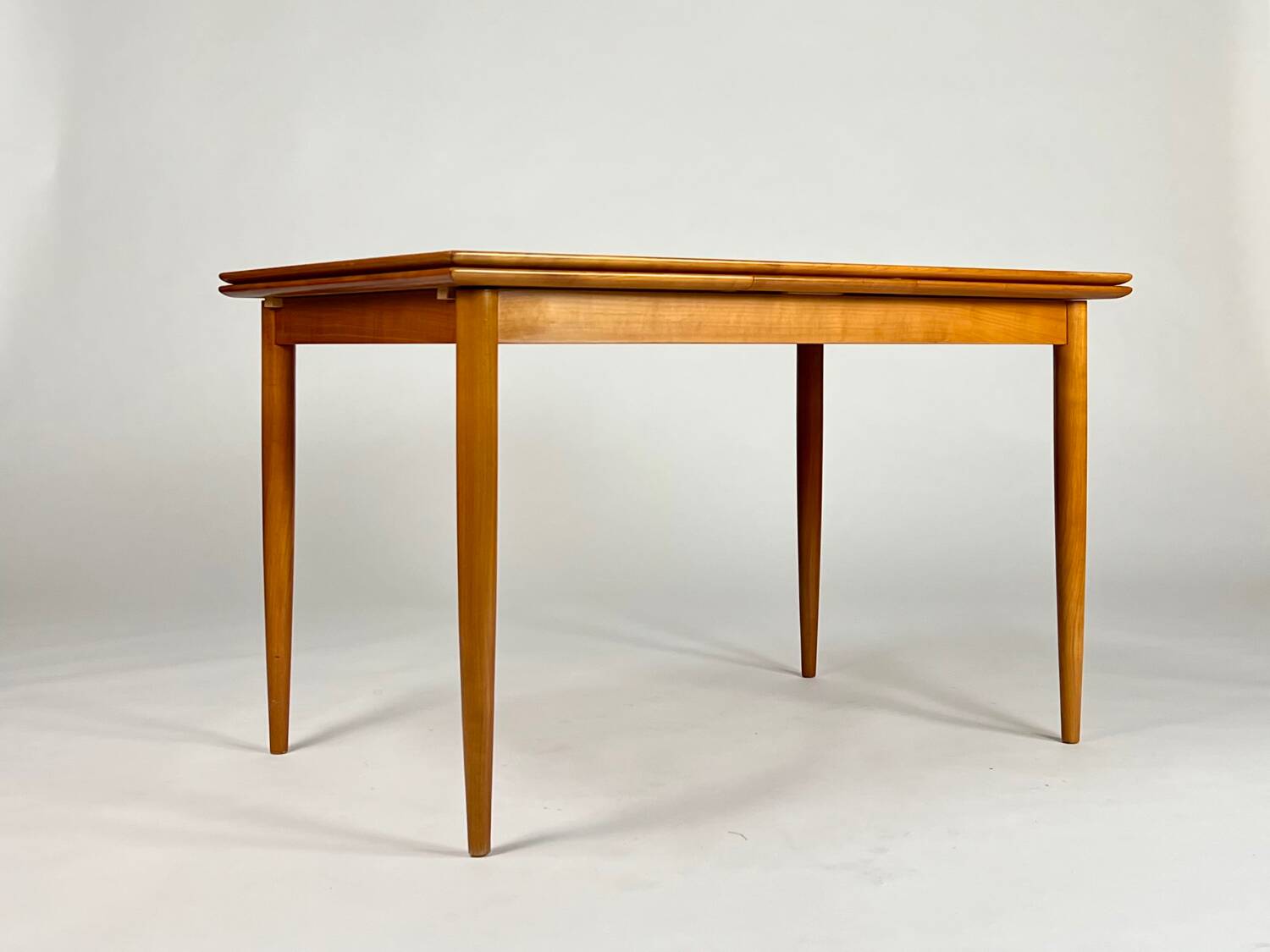 Vintage Cherrywood Dining Table Extendable 1960s Mid-Century