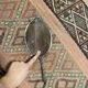 Hand mirror Napoleon silver metal III 12x33cm