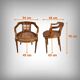 Small Office Armchair in Walnut, Louis XVI style – Late 19th century