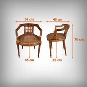 Small Office Armchair in Walnut, Louis XVI style – Late 19th century