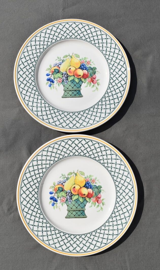6 flat plates Villeroy & Boch basket model