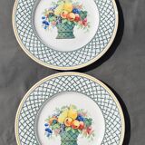 6 flat plates Villeroy & Boch basket model
