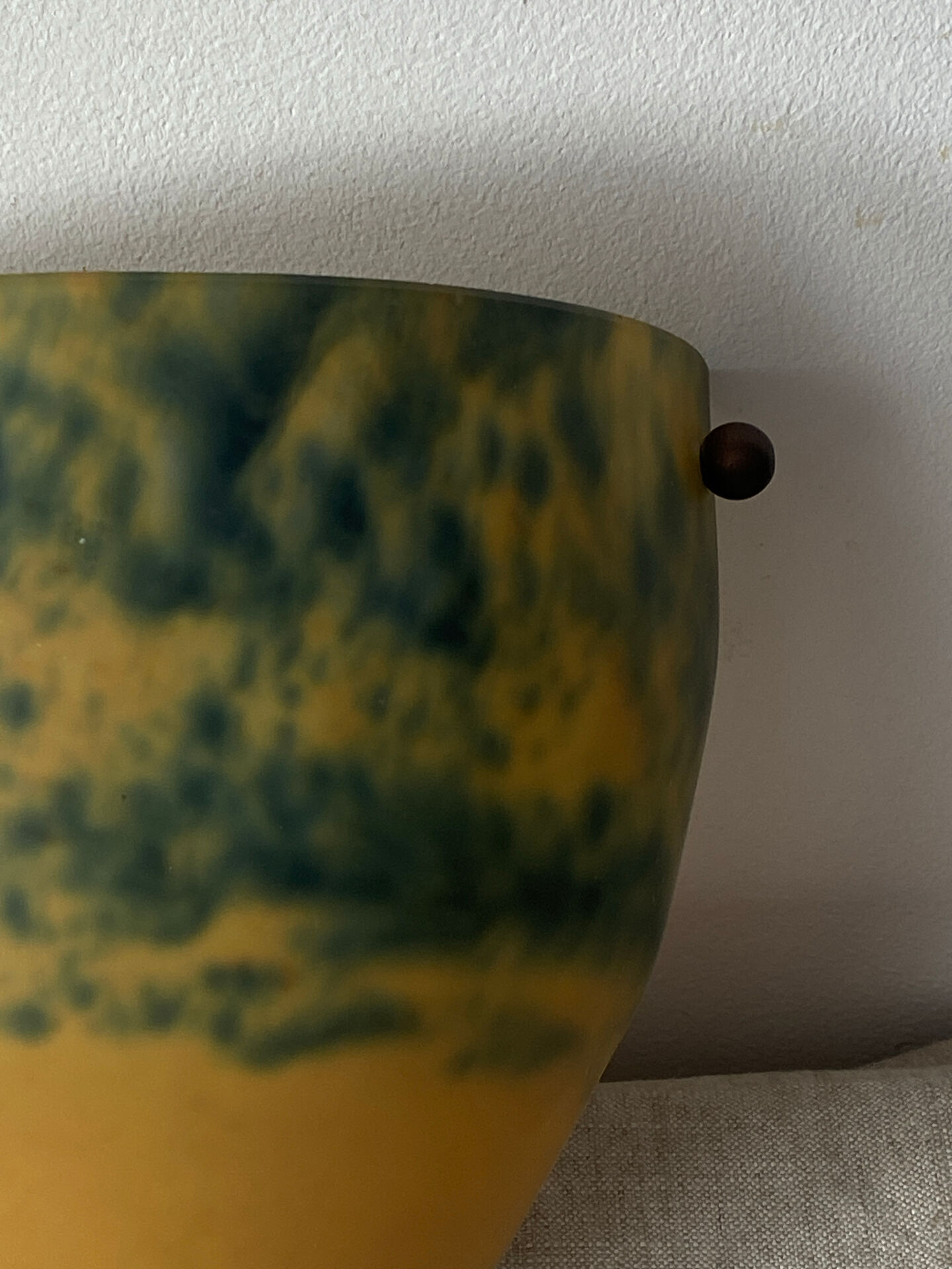 Wall light in glass paste