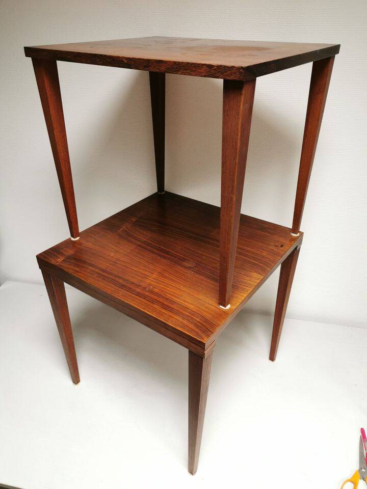 Pair of Vintage Coffee Tables , Trundle , Danish Scandinavian Design