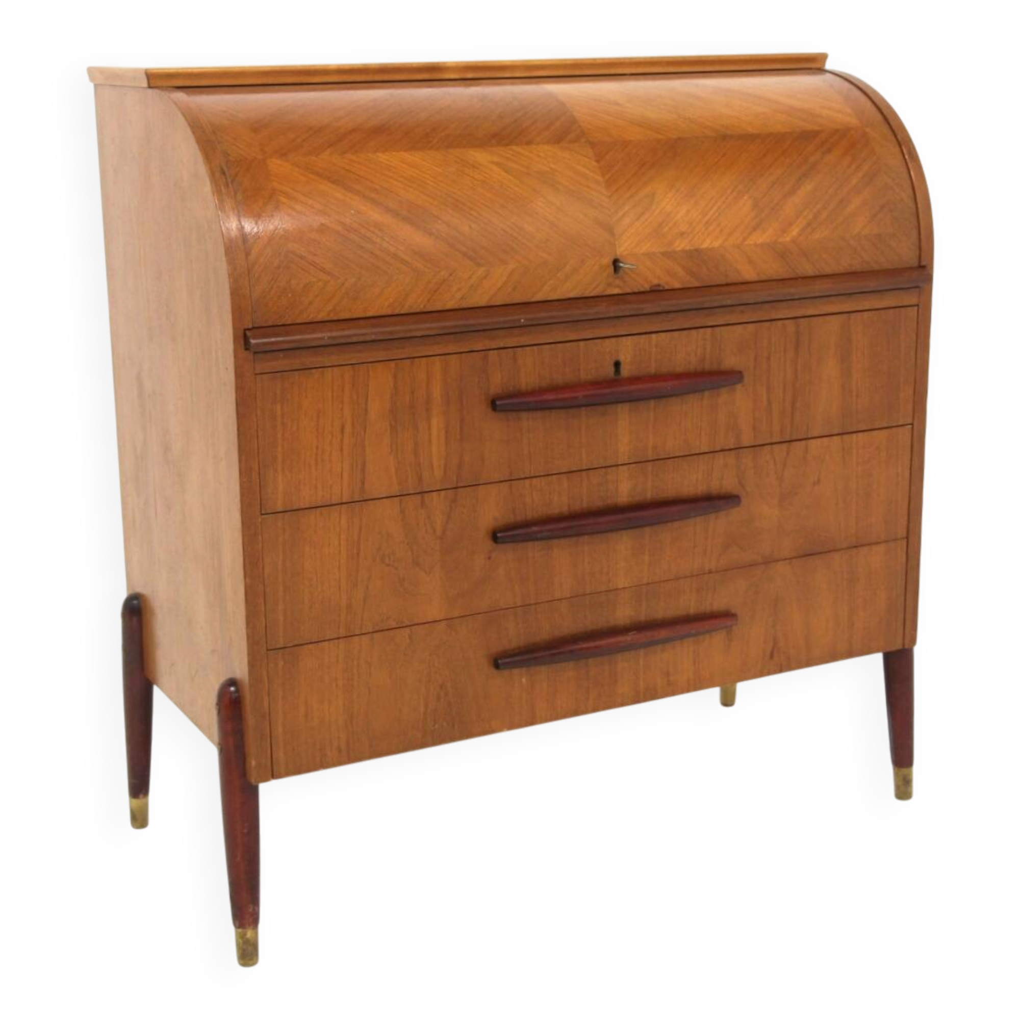 Secrétaire scandinave en teck, Bröderna Gustafssons, Suède, 19