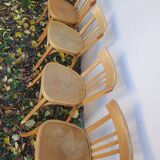 4 chaises de bistrot dont estampillée Baumann
