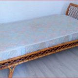 Vintage rattan sofa bed