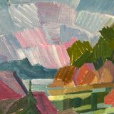 Swedish Oil on Canvas – “Autumn Landscape” by Ulf Tedenstig (1937–1999