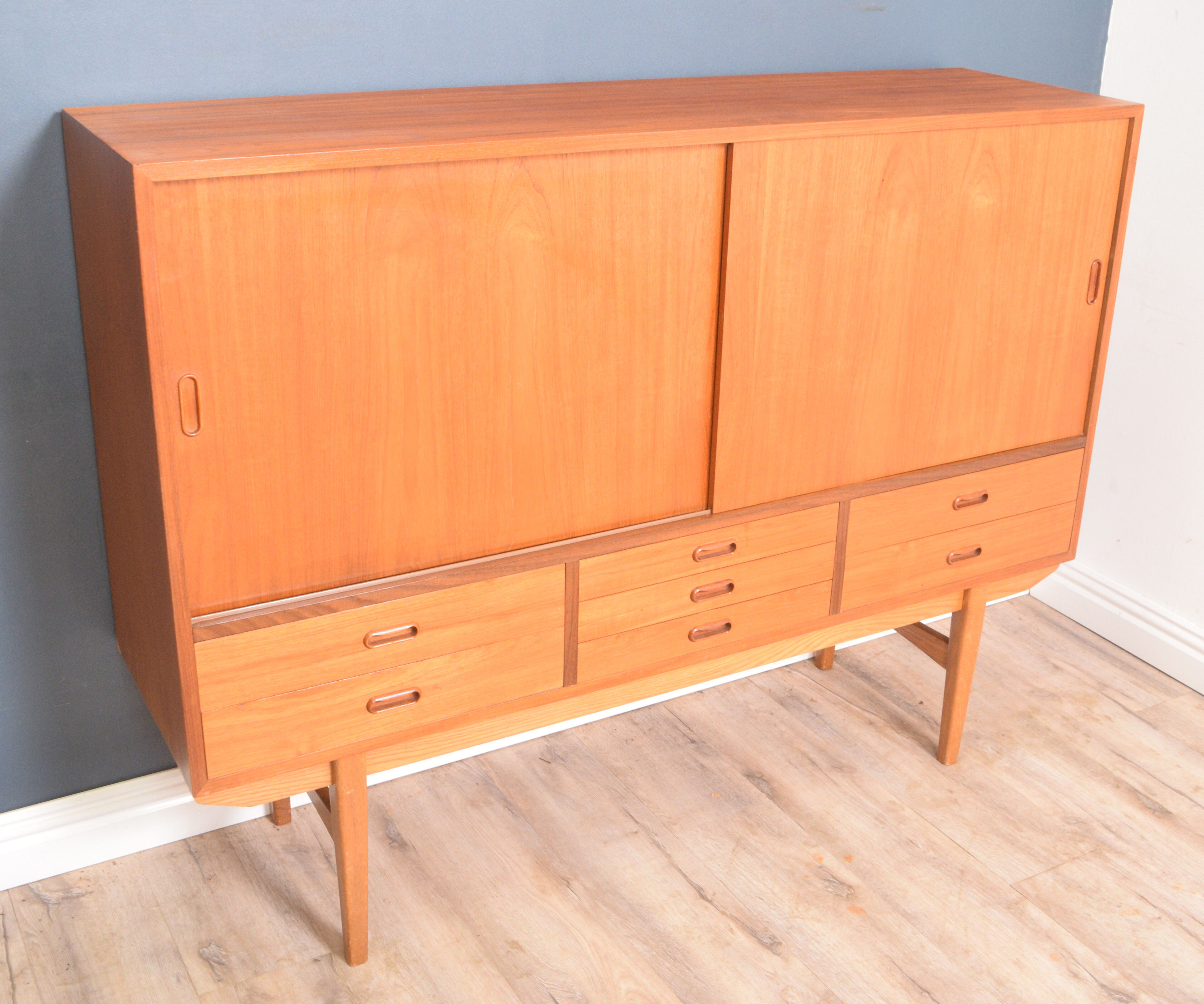 Danish teak sideboard cabinet 1960s