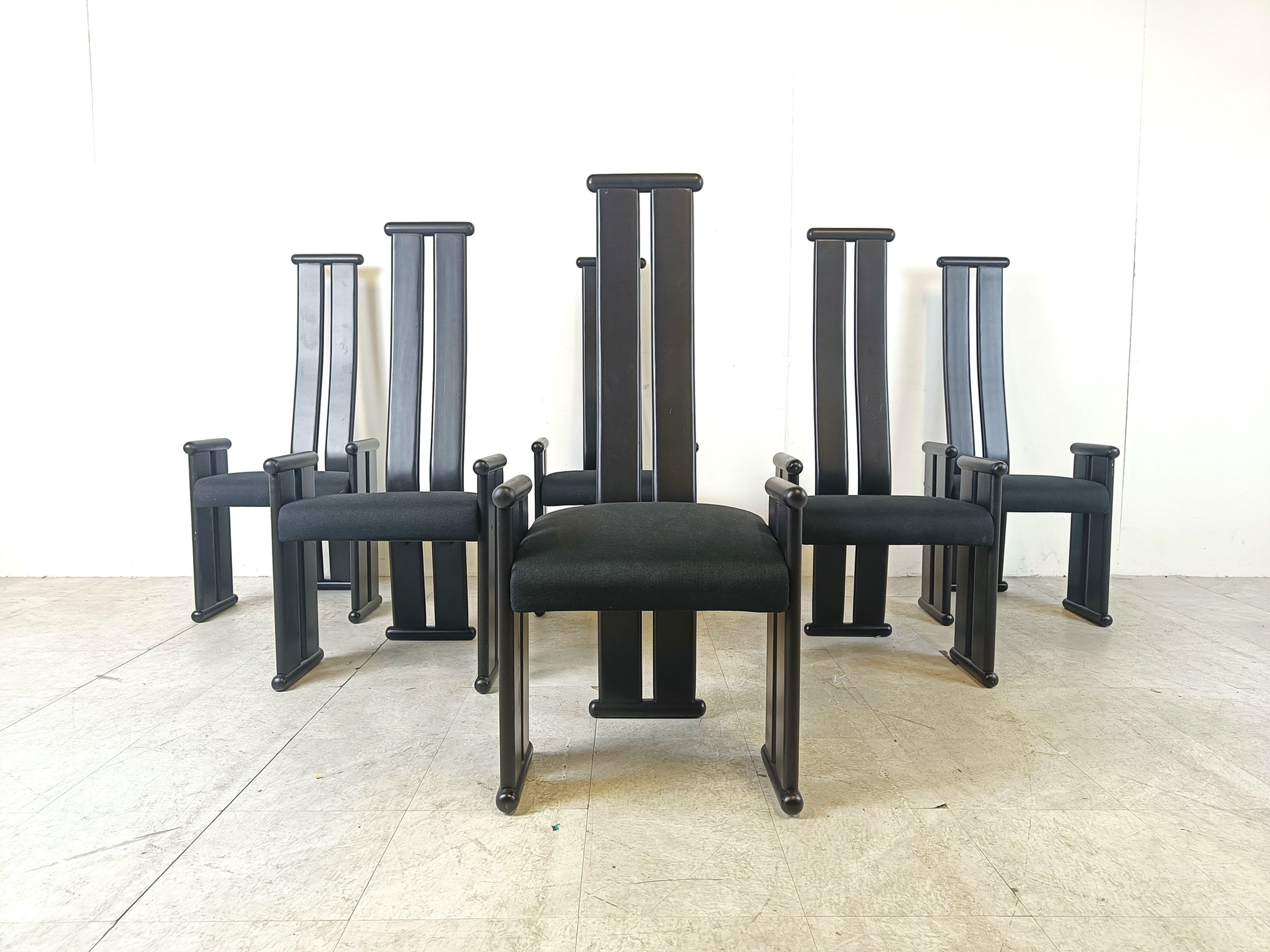 Vintage post modern dining chairs, 1970s