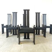Chaises de salle à manger vintage post-modernes, années 1970