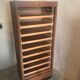 Vintage mid century wooden curtain binder cabinet