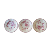 Set of 3 plates in Iron Earth Gien model Capucines