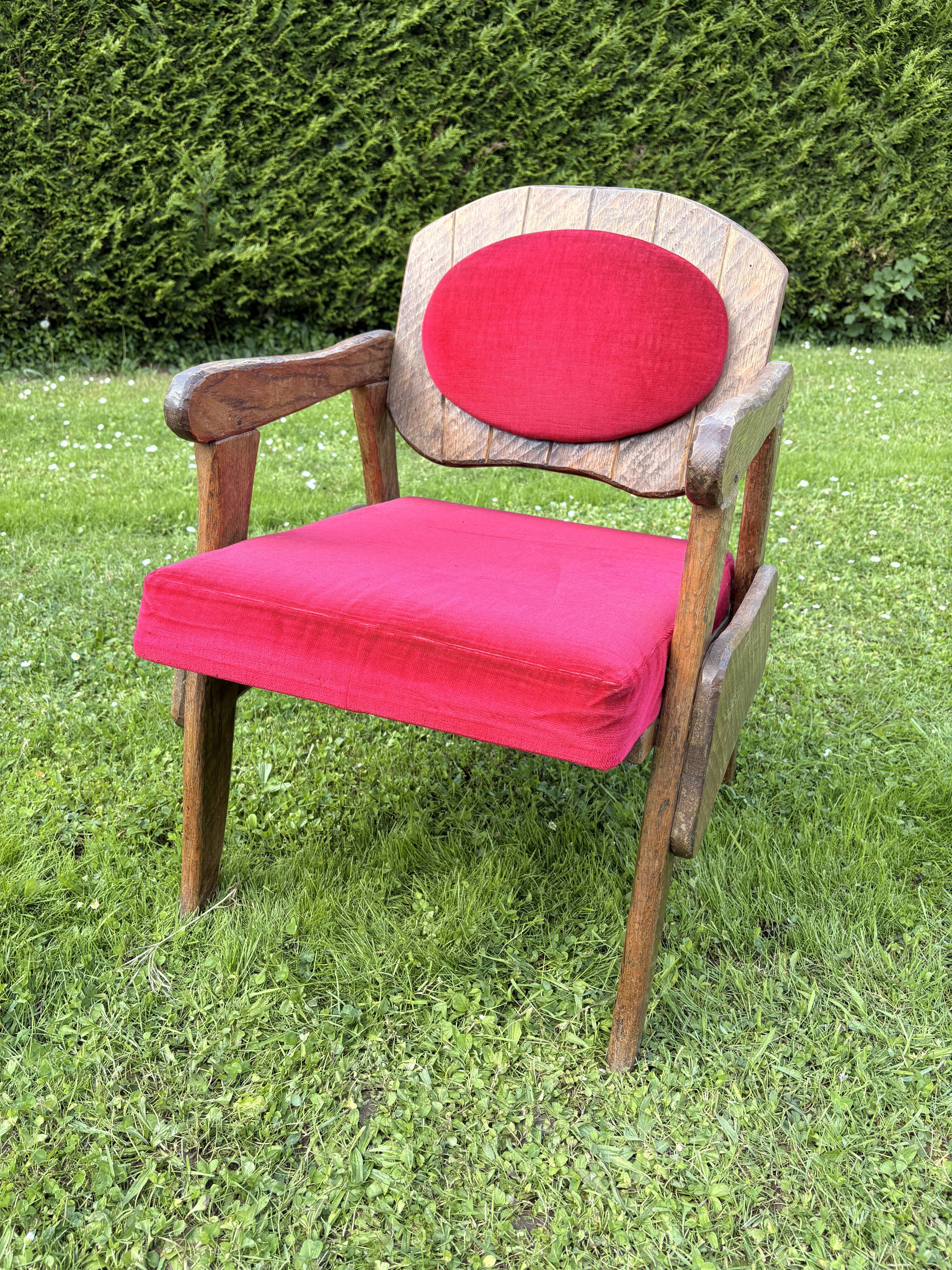 Oak armchair, unique piece