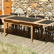 Splendide ancienne table scandinave à rallonges rénovée en chêne 2m58m