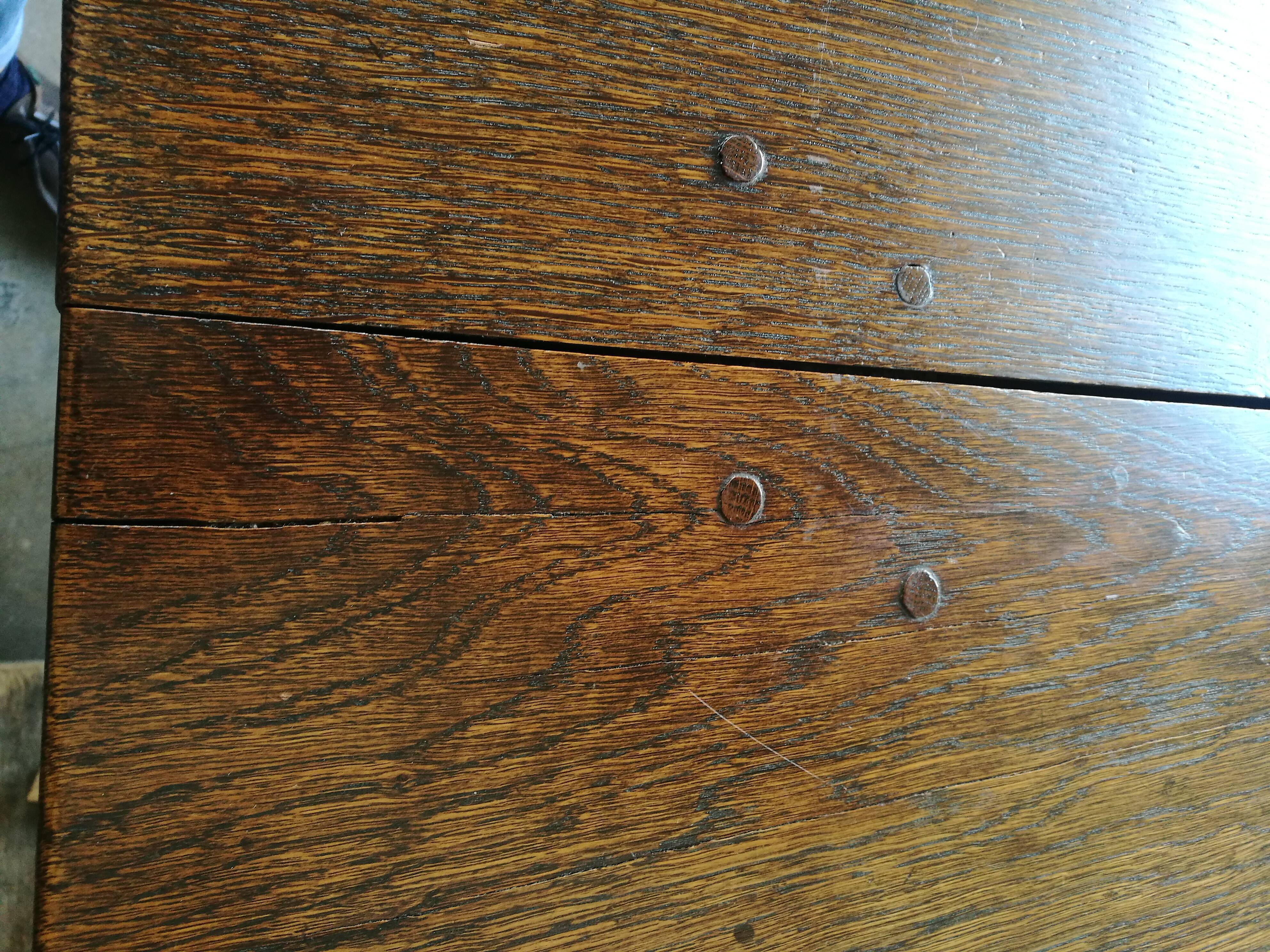 Massive oak farm table