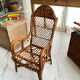 Fauteuil enfant rotin dossier haut