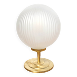 Vintage globe and brass table lamp