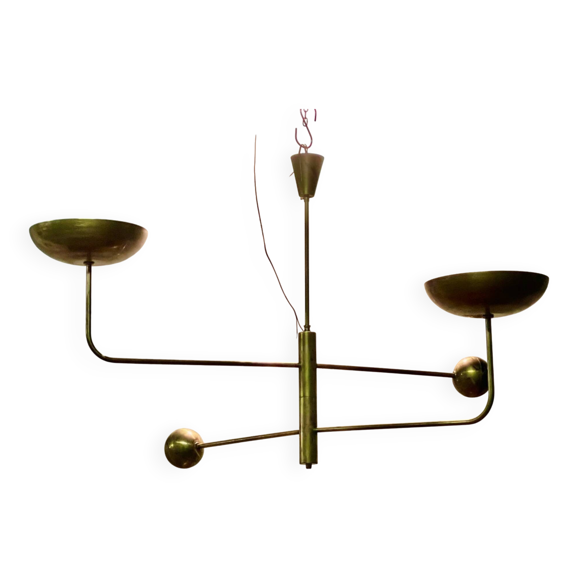 Lampe en laiton vintage, 1960