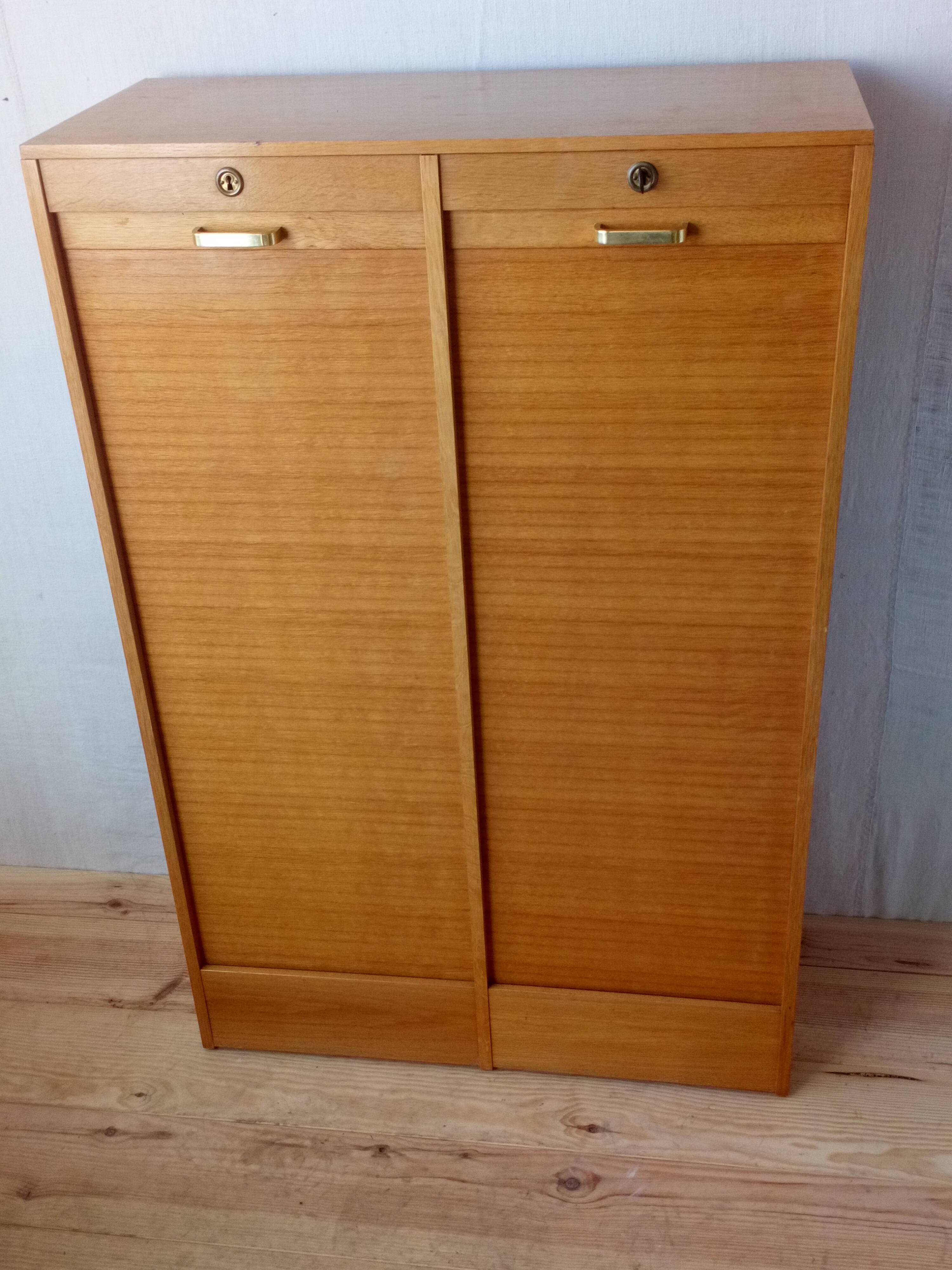 Meuble classeur à rideau années 50/60