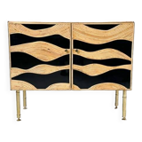 Contemporary Bamboo and Brass Chest, Italy