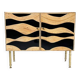 Contemporary Bamboo and Brass Chest, Italy