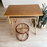 Desk and stool