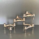 4 modular Nagel candlesticks. Vintage 70s