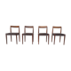 Set of four rosewood dining chairs by Lubke, Germany 1960's