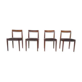 Set of four rosewood dining chairs by Lubke, Germany 1960's