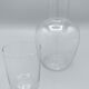 Night carafe engraved 'Good night' and its glass