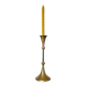 Tapered brass candle holder