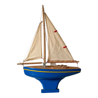 Voilier de bassin Tirot modèle 400 bleu, année 60