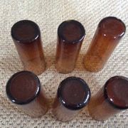Série de 6 verres ambres