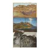 Tableaux lot 3 études Pastel Ed. Pannetier (1884-1965) Paysages