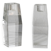Duo de bougeoirs en cristal