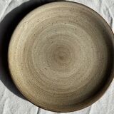 Set of 6 vintage brown stoneware dessert plates D21