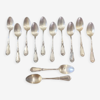 12 small spoons Pompadour model, Jean Emile Puiforcat