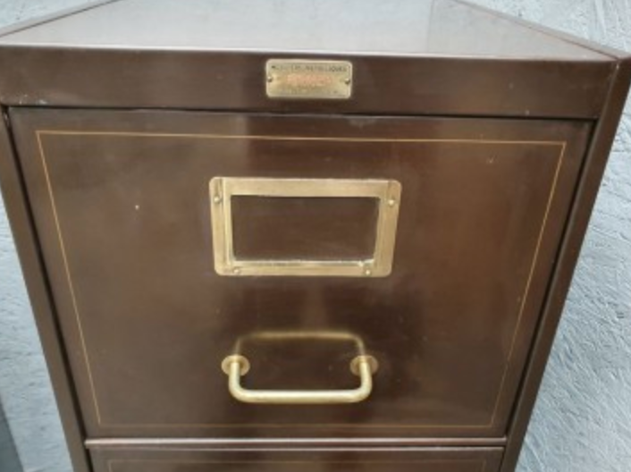 Drawer locker Ronéo industrial furniture around 1940