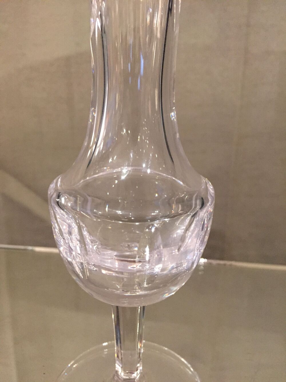 Soliflore en cristal de bayel tres elegant
