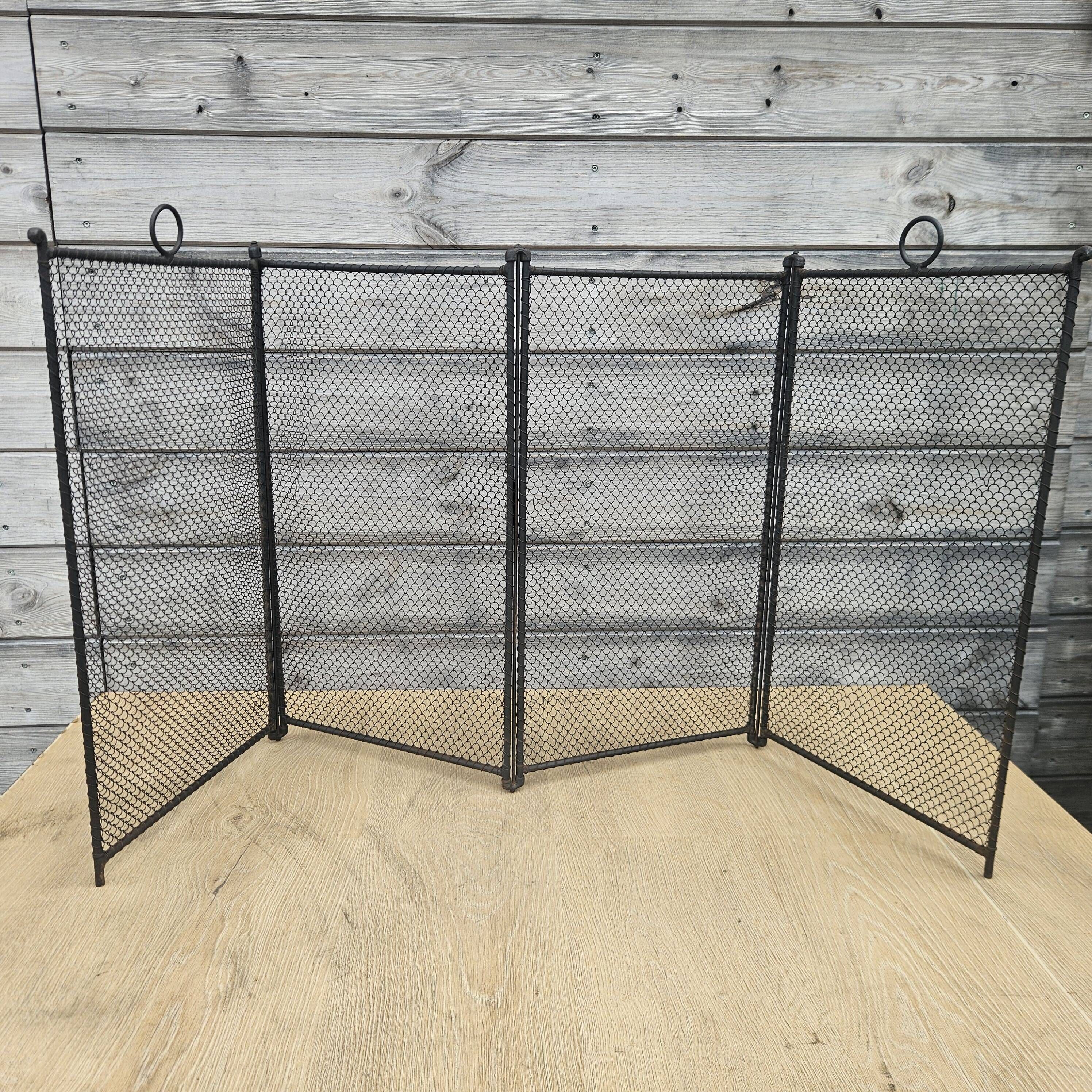 19th-century fireplace screen
