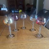 5 Murano crystal glasses