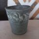 3 small zinc pots