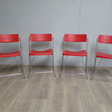 Set of 4 chairs V line Magis by Andries and Hiroko Van Onck