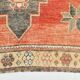 Terracotta Red Geometric Style Vintage Runner Rug, 83x350 Cm