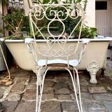 White cast iron garden armchair n°3