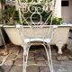 White cast iron garden chair no. 3