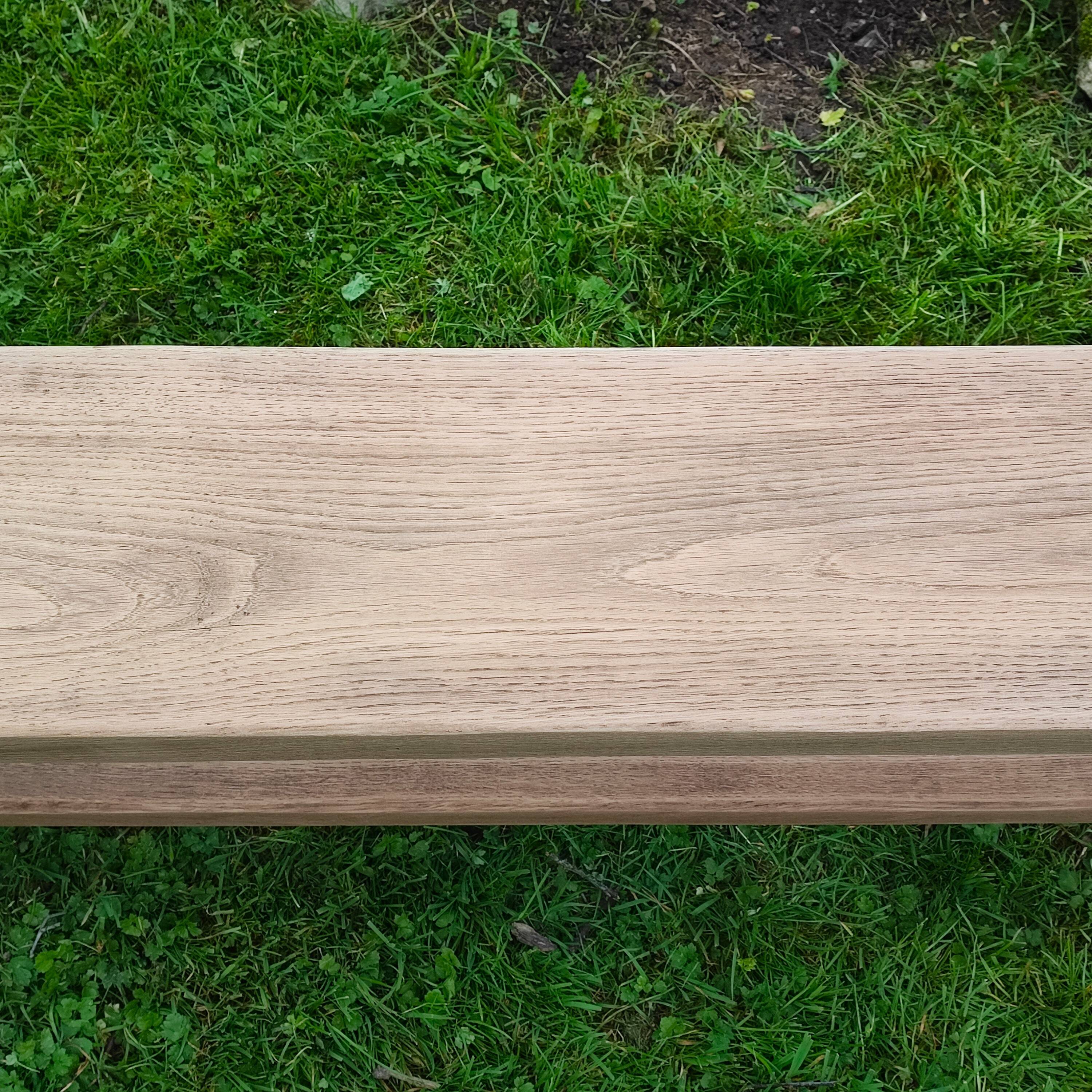 Solid oak farm bench