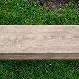 Solid oak farm bench